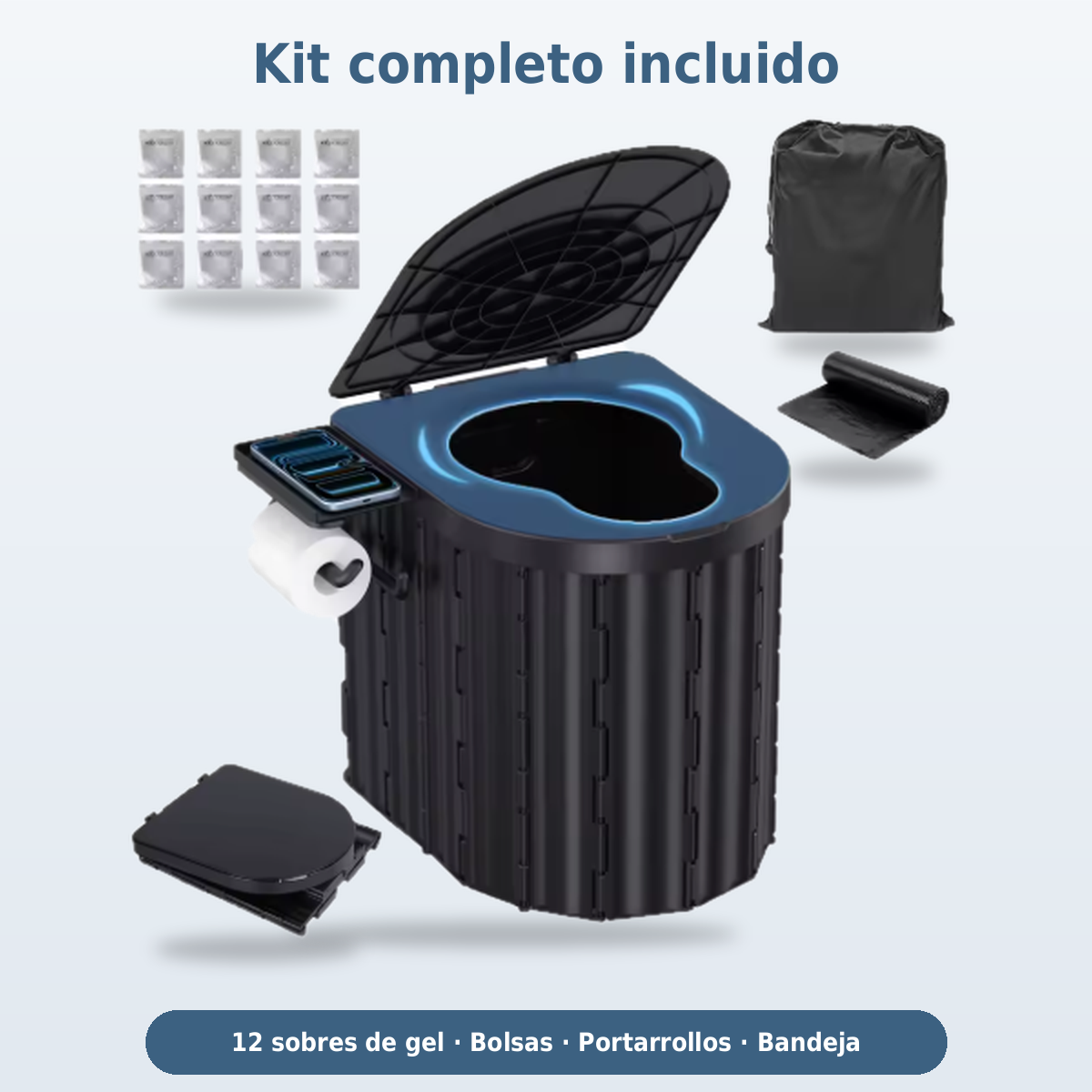 Baño portátil plegable con kit incluido