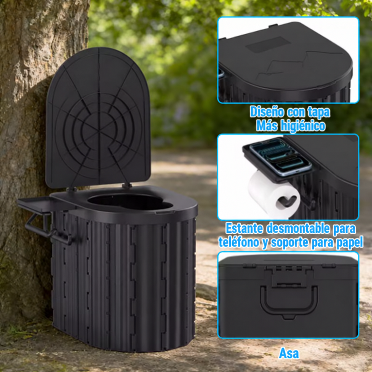 Baño portátil plegable con kit incluido